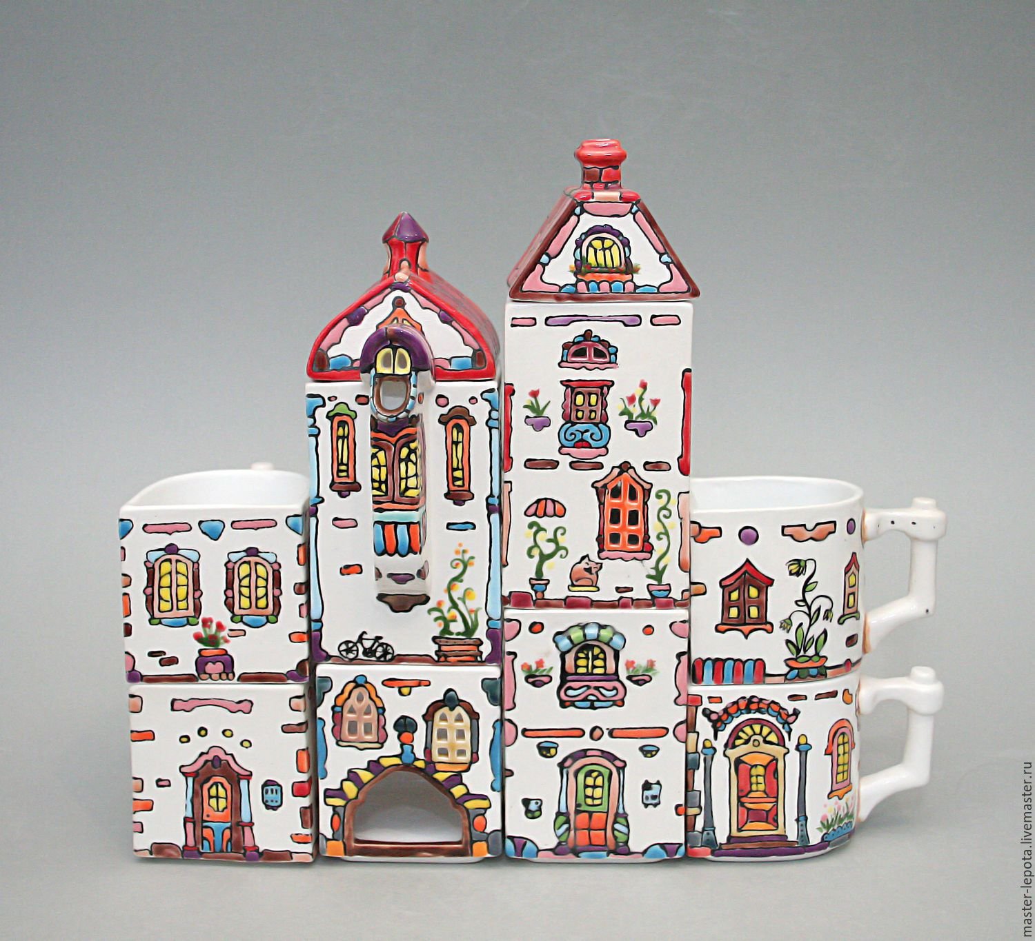 Купить дом керамическая. Чайный домик Теремок 3291979. Фарфоровые домики. Домик фарфоровый керамический. Керамические домики.