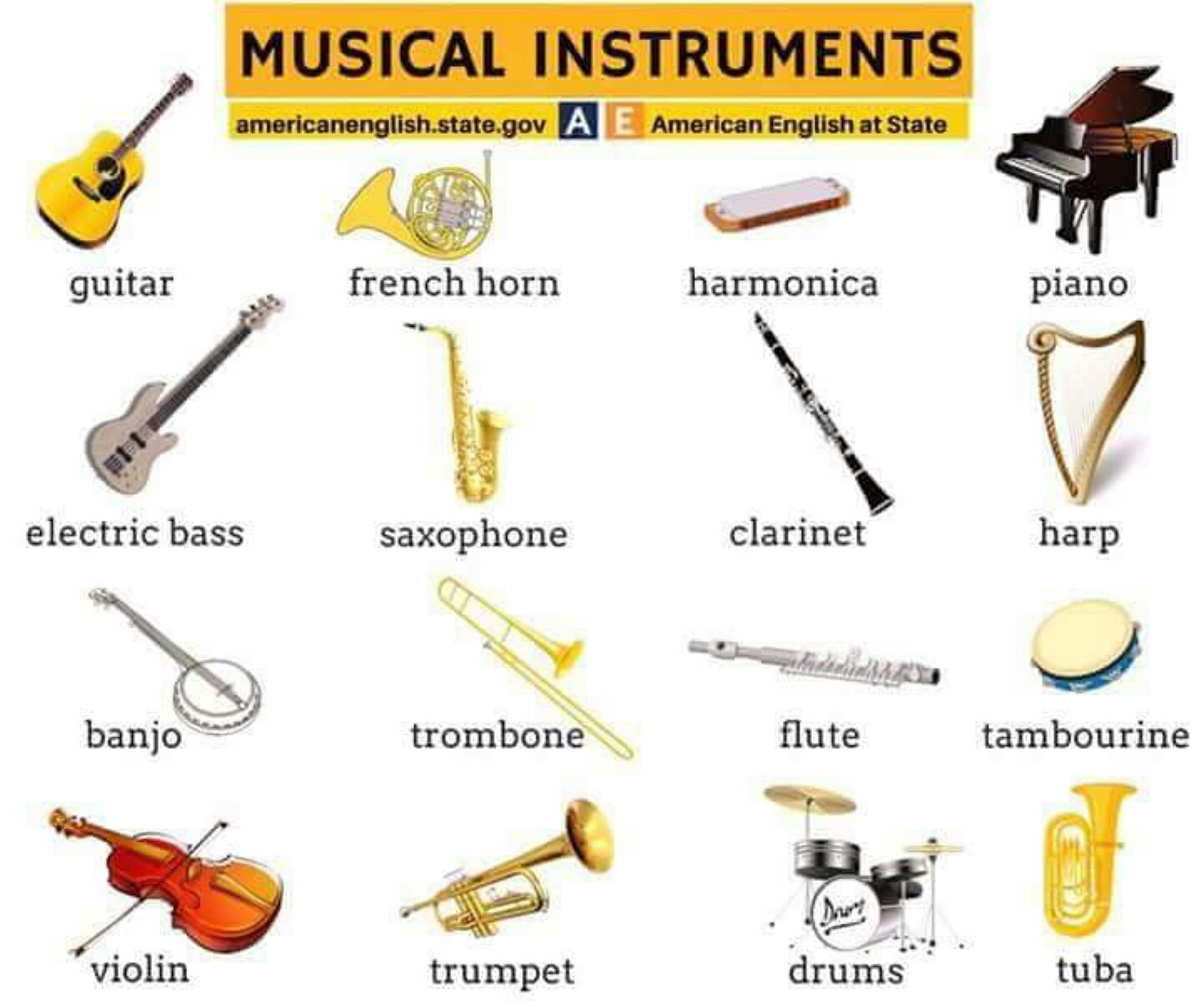 Учим музыкальные инструменты