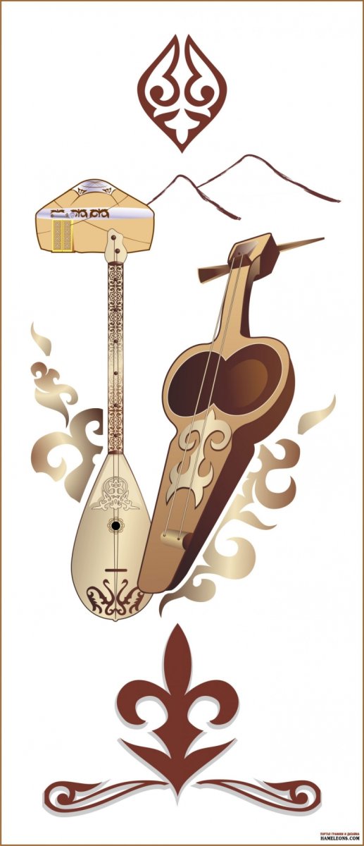 Национальный инструмент казахов домбра