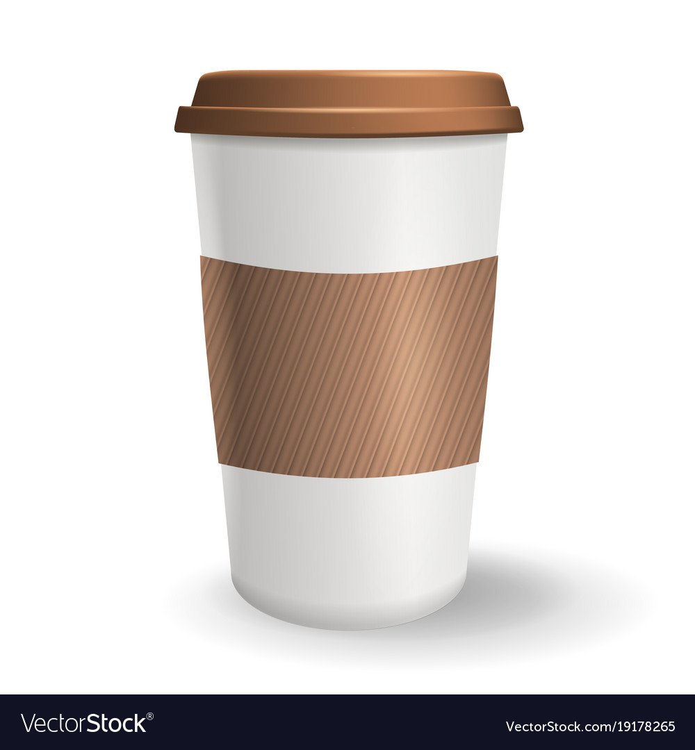 Кофе в стаканчике на белом фоне
