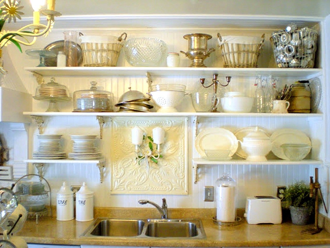 Посуда в интерьере кухни