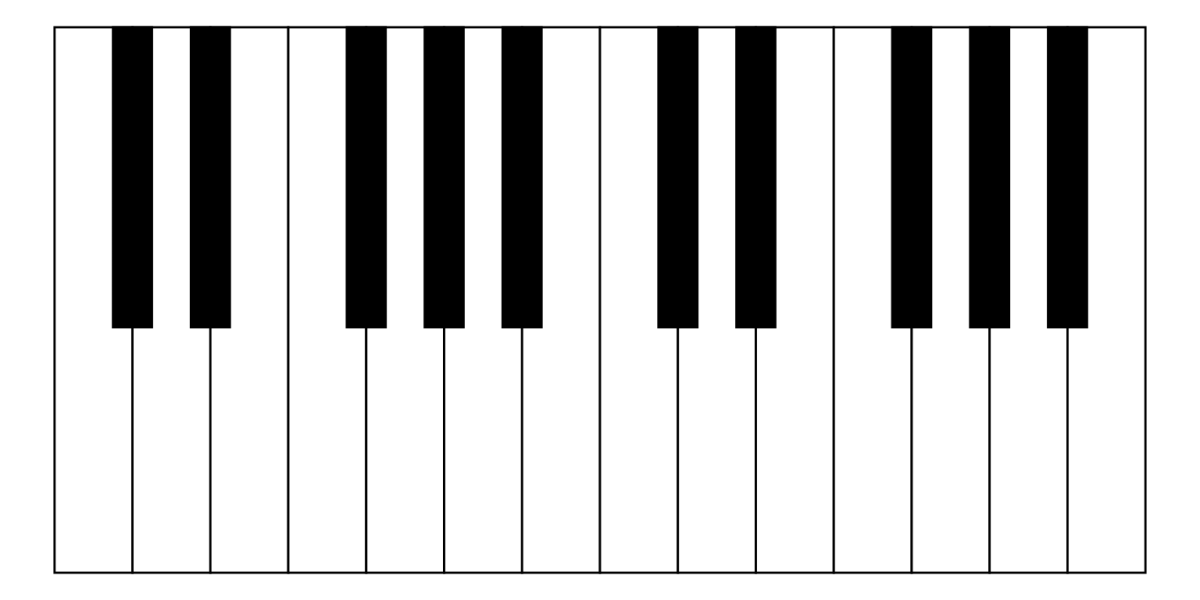 Фон цветная клавиатура фортепиано