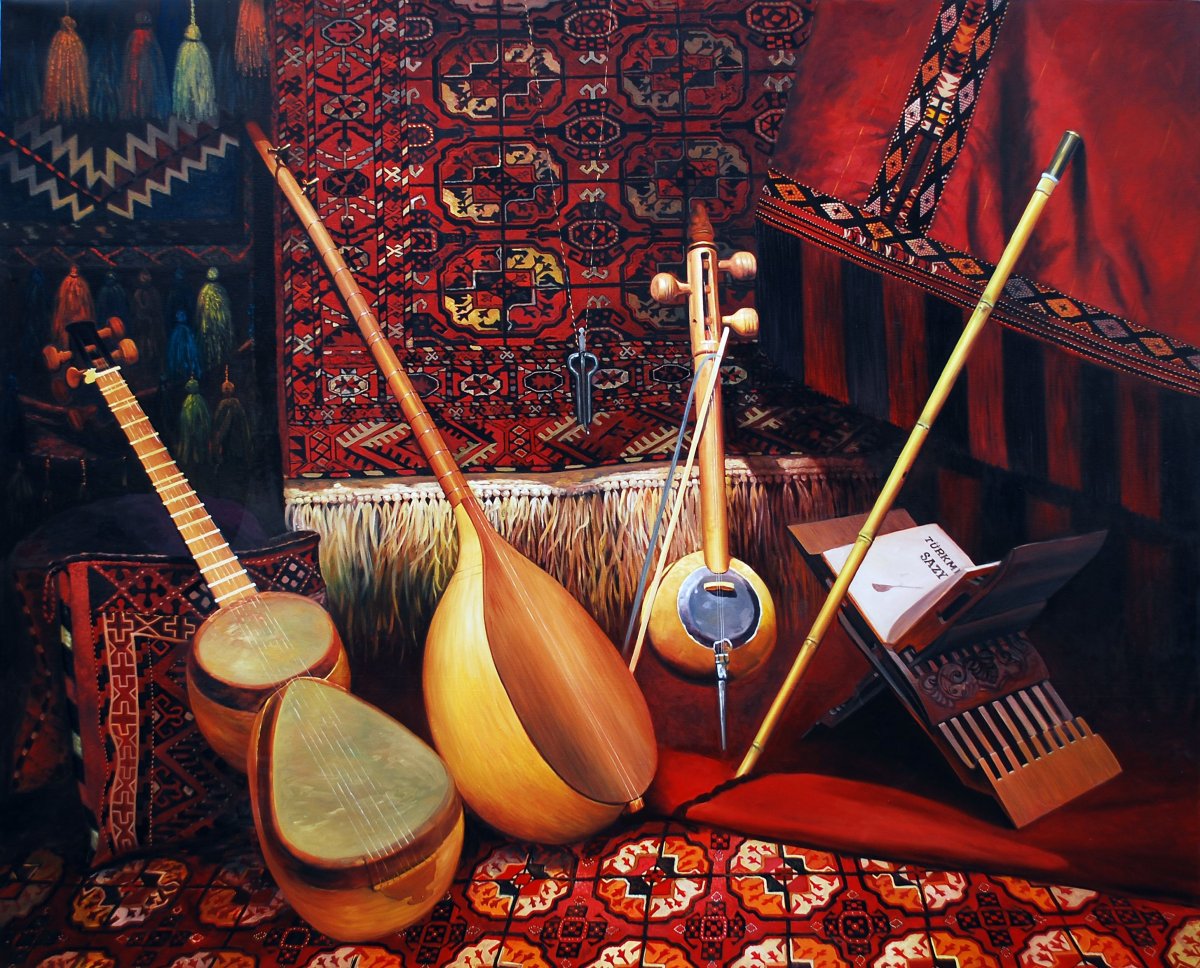 Узбекские национальные инструменты дутар