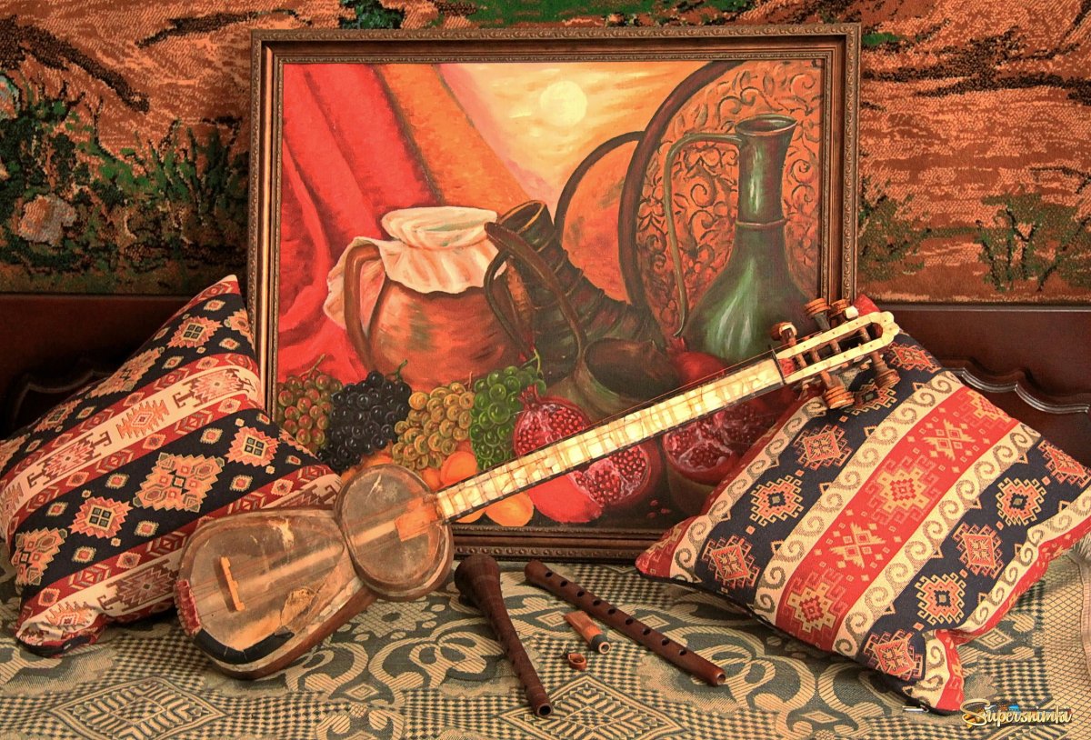 Казахские народный инструмент шанкобыз