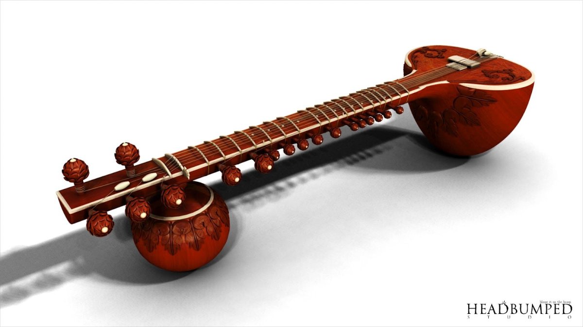 Индийский музыкальный инструмент ситар