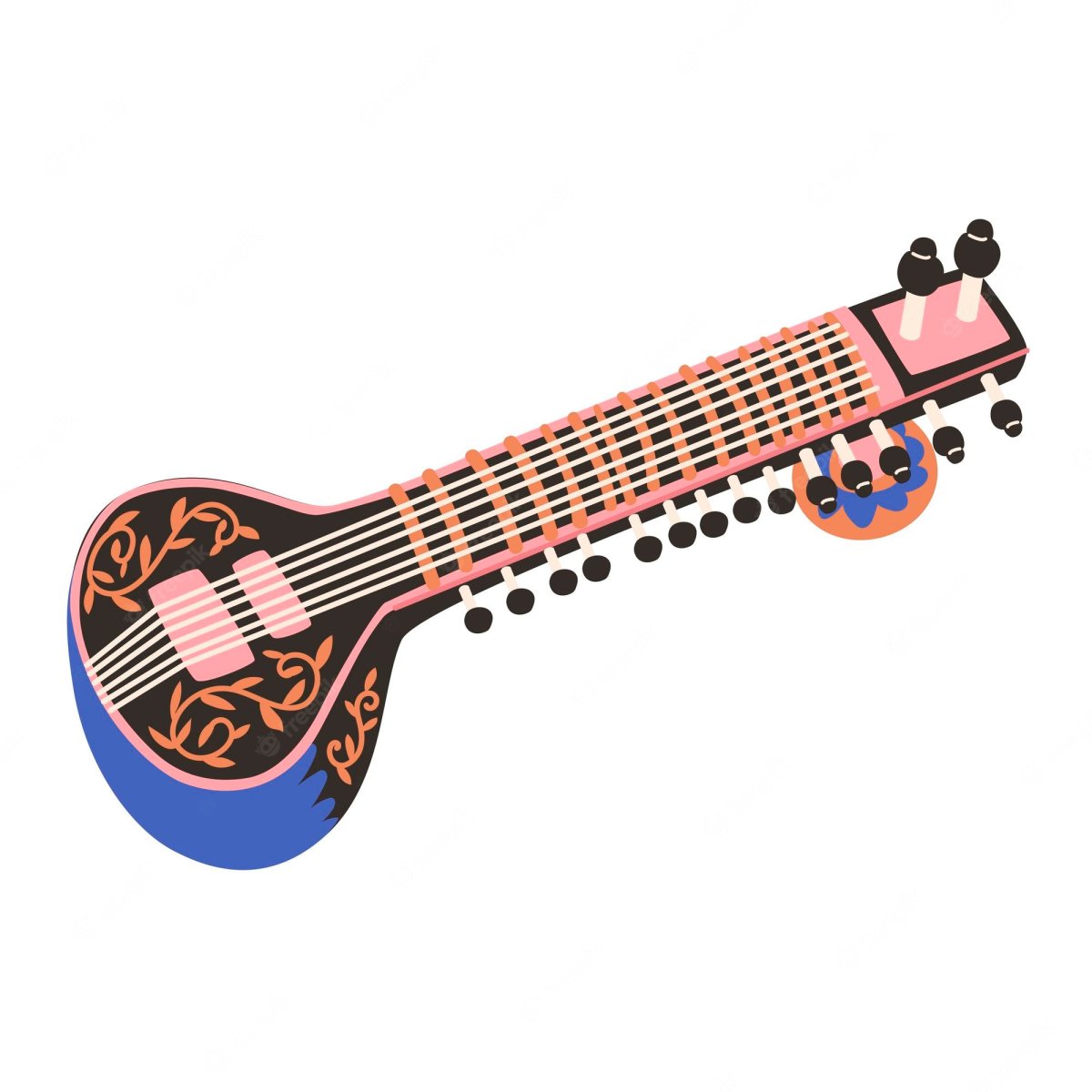 Индийский струнный инструмент veena