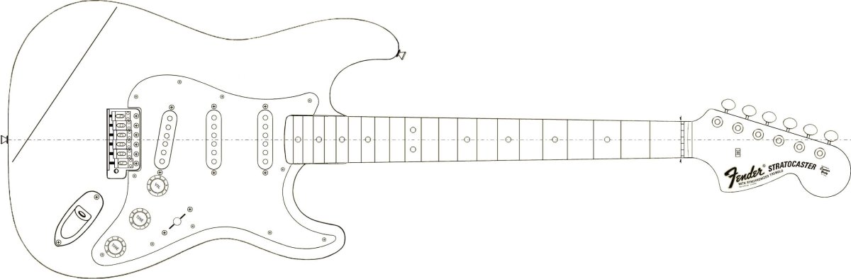 Fender Stratocaster чертеж