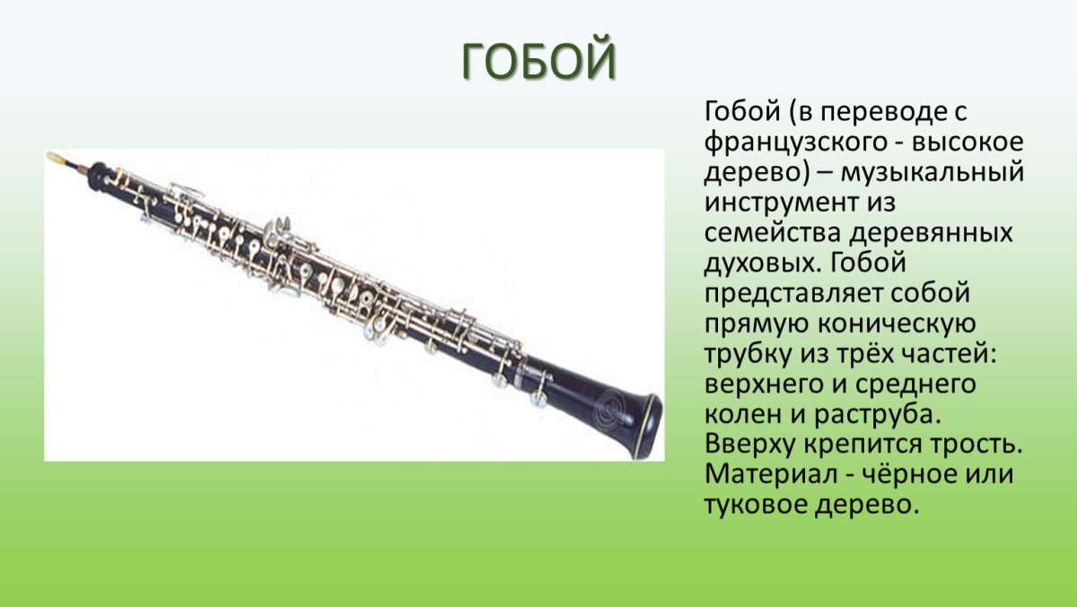 Духовые инструменты флейта кларнет гобой Фагот