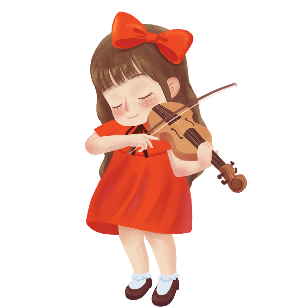 Девочка с музыкальным инструментом