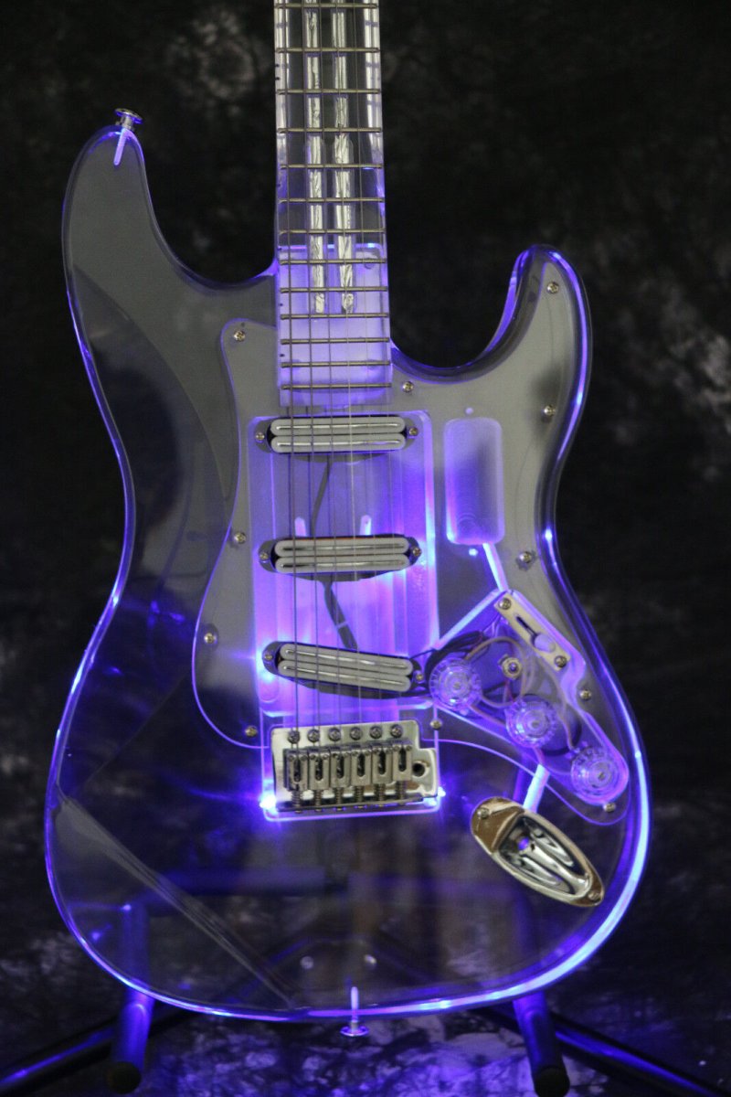 Starshine SR-MST-203 St Full Acrylic led Light Electric Guitar