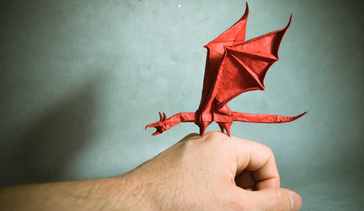 Бумажный дракон своими руками